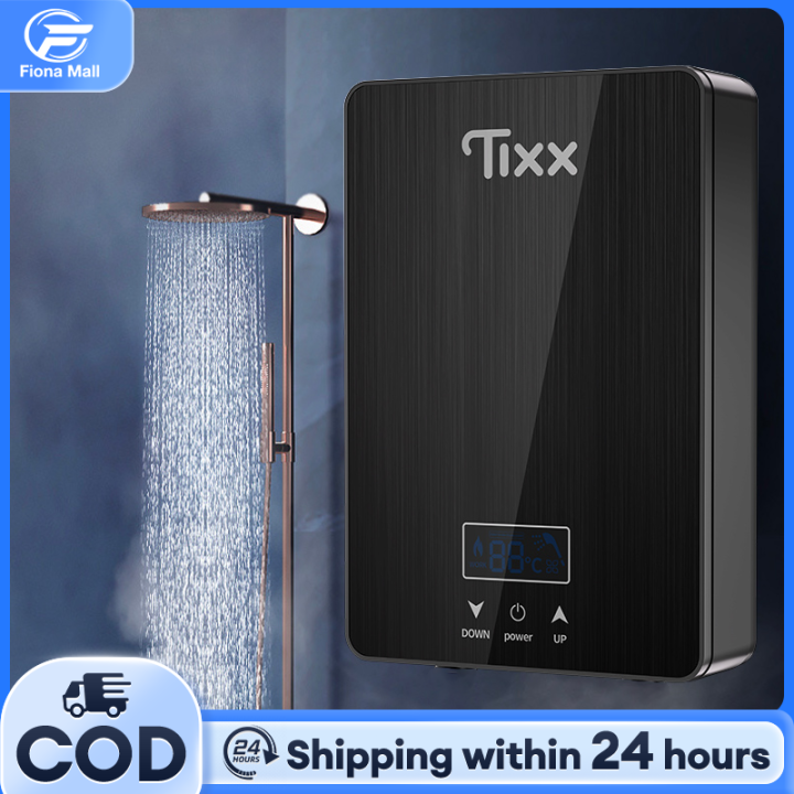 Tixx Water Heater for Shower Portable 6500W Touch Screen Heater for