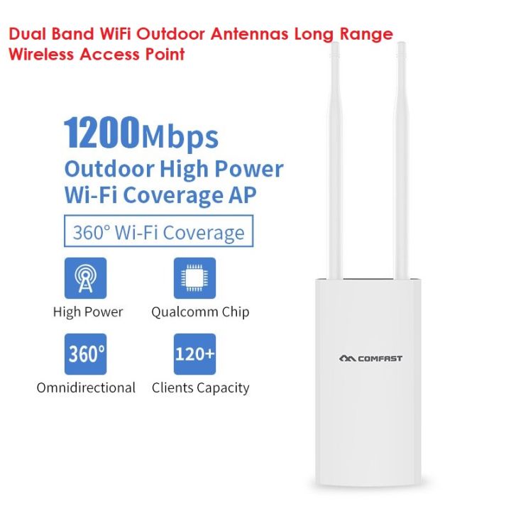 1200mbps-dual-band-5ghz-2-4ghz-high-power-outdoor-ap-360-degree-omnidirectional-coverage-access-point-wifi-base-station