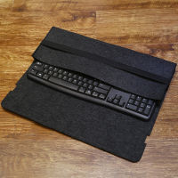 Universal Mechanical Keyboard Dustproof Bag For 60 87 104 108 Keyboard Not Shake Grey Felt Storage Bag With Elastic Webbing