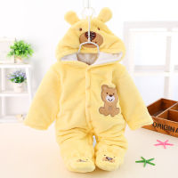 Newborn Winter Hoodie Romper Baby Clothing Boy Girls Clothes Cotton Cute Infant Bear Toddler Rompers