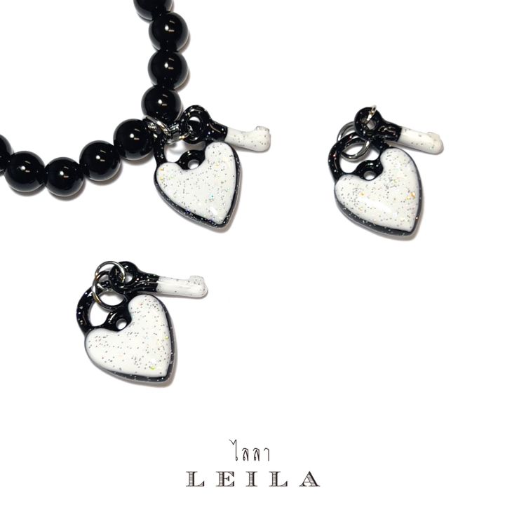 leila-amulets-ลูกกุญแจแขไข-แม่กุญแจใจเศรษฐี-baby-leila-collection-สีดำ-พร้อมกำไลหินฟรีตามรูป