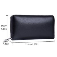 Womens Leather Large Capacity Credit ID Card Holder RFID Blocking Wallet