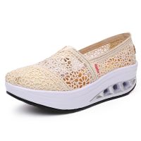 bjh┅  2021 Woman Hollow Breathable Mesh Shallow Ladies Platform Thick Size 35-40