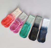 【YD】 2 pairs of Anti-slip gradient medium socks yoga breathable pure socks， high elastic