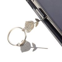 2Pcs/Set Rose Shape Stainless Steel Needle for Smartphone Sim Card Tray Removal Eject Pin Key Tool Universal Thimble SIM Tools