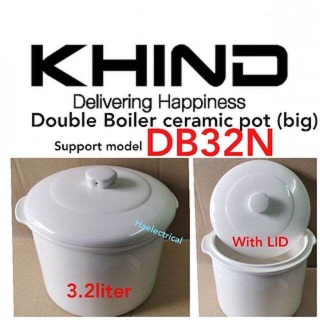 khind Double Boiler ceramic pot (big) for DB32N Lazada