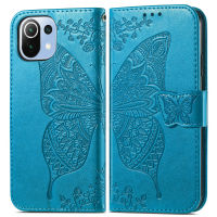 Mi 11 Lite 11s 11T Pro 5G Flip Case Butterfly Wallet Skin Funda for Xiaomi Redmi Note 11 Case Mi11 T 12 12X 11Lite NE Phone Capa