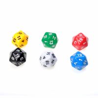 6 Set D20 Digital Dice Twenty Sided Die RPG D&amp;D Six Opaque Colors Multi Resin Polyhedral For Sides Dice Pop Board Game Gaming