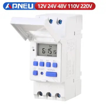 Timer Time Relay Switch AC/DC 12V 16A Programmable Digital Electric Weekly  7 Days Control For Home Appliance