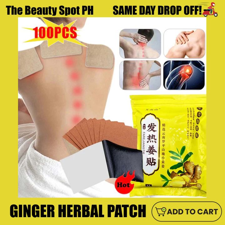 Soothe Aches and Pains with Original Ginger Patches - 100 Pcs Pack Heal ...
