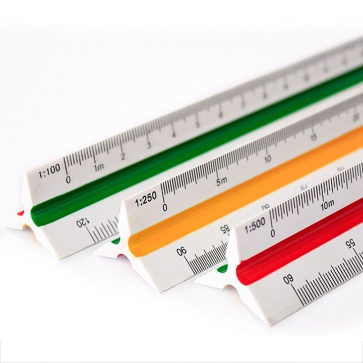 dezi-triangular-scale-ruler-1-20-1-500-alloy-metal-plastic-straight-ruler-30cm-architect-engineer-accurate-drafting-measure-tool