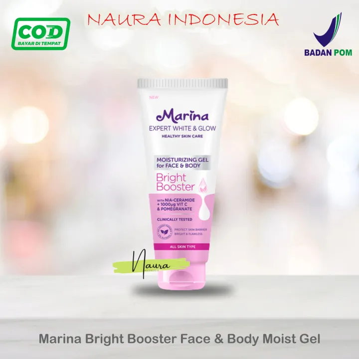 Marina Bright Booster Moisturizing Gel for Face & Body - 170ml | Lazada ...