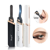 CkeyiN Electric Heated Eyelash Curler Rechargeable Mini Eye Lash Curler Makeup Beauty Styling Tools Portable Curled Eyelashes 50