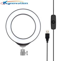 KYNOVATION แหวนถ่ายภาพเซลฟี่ USB LED 4.7นิ้วไฟสตูดิโอไฟเติมสำหรับบล็อกเกอร์ Daylight 5600K