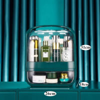 LED Light Desktop Organizer HD Mirror Creative Makeup Organizer Cosmetic Storage Box Protable Beauty Box Christmas Gifts