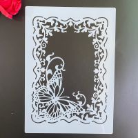 (เทมเพลต) A4ลายฉลุเค้กแบบ DIY 29*21ซม. ภาพฝาผนังสมุดติดรูประบายสีแม่แบบชิ้นตกแต่งการ์ดกระดาษอัลบั้มลายนูนกรอบรูปภาพผนังอัลบัมภาพ