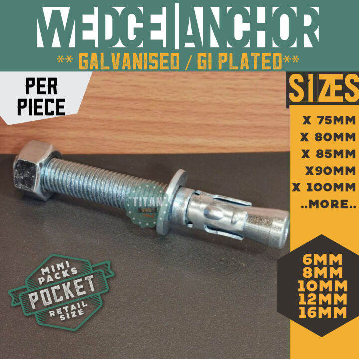 Titan Steel Per Piece Wedge Anchor a.k.a Expansion Bolt / Through