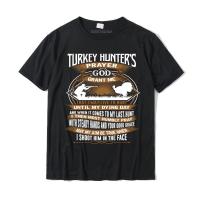 Turkey Hunter Prayer Funny Hunting Mens Christmas Christmas Tshirt Customized T Shirts Classic Cotton Men Tops Shirt Fashionable - lor-made T-shirts XS-6XL