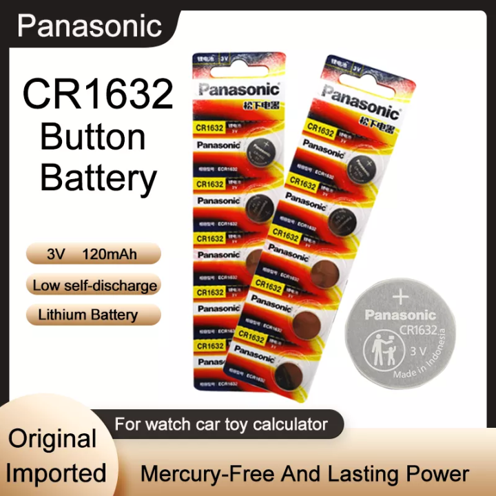 Panasonic CR1632 1632 ECR1632 DL1632 BR1632 3V lithium battery for ...