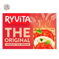 Ryvita the Original Crunchy Rye Breads 200g ไรย์วิต้า ขนมปังอบกรอบชนิดแผ่น รสออริจินัล 200 กรัม