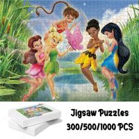 Tinkerbell Characters Adults Puzzles Walt Disney Fairy Elf Cute Cartoon Series Toys Hobbies Silvermist Fawn Family Game for Kids