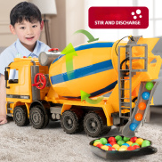 WJ 1 16 Large boy engineering mixer truck toy set for 4