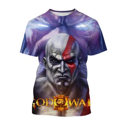 เกมเสื้อยืดGod Of War 3Dพิมพ์Streetwearผู้ชายผู้หญิงขนาดใหญ่แขนสั้นHip-Hop Tเสื้อHarajukuเด็กTeesเสื้อเสื้อผ้า