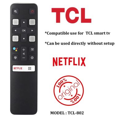 รีโมทคอนล TCL RC802V สำหรับ TCL 65P8S 49S6800FS 49S6510FS 55P8S