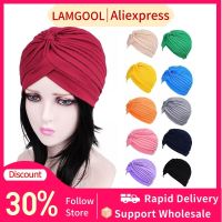 Women Adjustable Swimming Cap Swim Pool Bathing Hat Protect Long Hair Ears Turban Pleated Fabric Headwear Yoga Caps Multi Colors