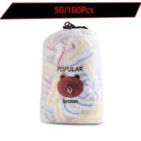 50/100Pcs Colorful Disposable Food Cover Plastic Elastic Saran Wrap Bowl Cover Food Grade Fresh-keeping Saver Bag Fruit Storage