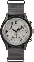 Timex Mens Chronograph Quartz Watch with Nylon Strap Grey