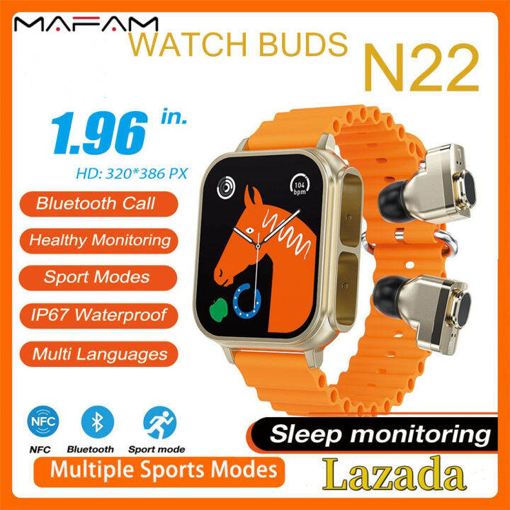 MAFAM 【💓Best Picks】2023 New N22 Smart Watch Men With Earphones