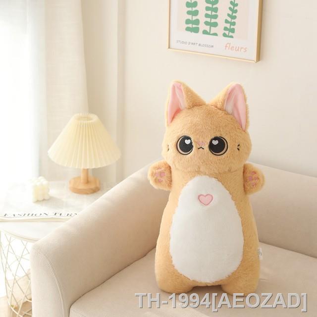 aeozad-anime-japon-s-plushie-recheado-gato-siam-s-gatinho-animais-gatos-pretos-jogue-travesseiro-cochilo-escolar-travesseirobrinquedos-para-crian-as