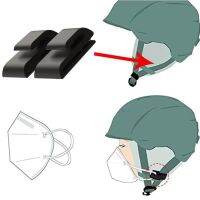 （A Decent）2ชิ้นกลางแจ้งเล่นสกีปีนเขาสกี HelmetHolderClip ติดตั้งง่าย