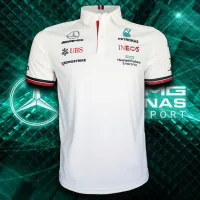 เสื้อโปโล ฟอร์มูลาวัน Polo Formula One เสื้อทีม Mercedes-AMG Petronas F1 โปโล-เอฟวัน #FM0007 รุ่น Lewis Hamilton (โปโล)