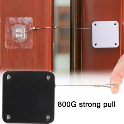 卐△ Automatic Door Closer Home Punch-free Window Closer Adjustable Closer Drawstring Close Door-Closer With Anti-collision Cushion