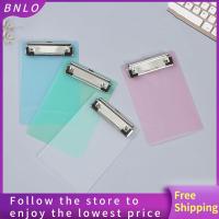 BNLO 4ชิ้นคลิปบอร์ดขนาดเล็กสีสันสดใสกระเป๋าพลาสติกขนาดเล็กคลิปบอร์ดสำนักงานบันทึกขนาดคลิปบอร์ด