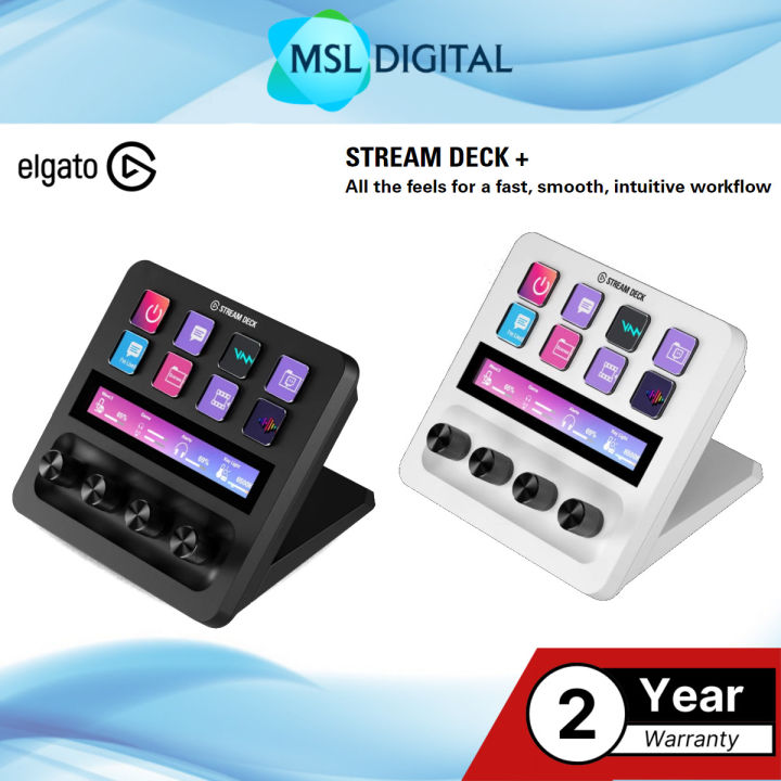 Elgato USB-C Stream Deck +, Audio Mixer, Production Console and Studio  Controller for Content Creators, Streaming, Gaming, with Customizable Touch