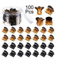 【CC】✜  50/100pcs 1.5cm/1cm black/brown/Transparent  Hair Claw Plastic Claws Pins Clamps Small Jaw for and ACC101