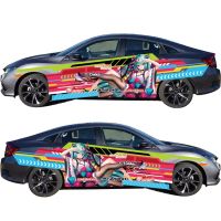 Race Car Style Japan Itasha Vinyl Film Anime Game Cartoon Sticker Door Side Decals Ralliart Rally Stickers On Car Bumper Stickers  Decals Magnets