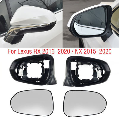 สำหรับเล็กซัส RX 2016-2020 NX 2015-2020รถปีกประตูกระจกมองข้างเลนส์แก้วภายนอกกระจกมองหลังกรอบกรณีตัดที่อยู่อาศัย