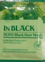 IN BLACK แชมพูย้อมผม สูตรลูกยอ NONI แชมพูเปลี่ยนสีผม - สีดำ Black Hair Magic Shampoo แชมพูปิดผมขาว (Nalita Shoppp)