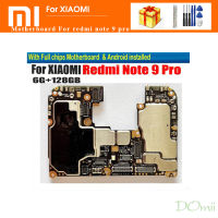 เมนบอร์ดปลดล็อคของแท้100% เมนบอร์ดสำหรับ Xiaomi Redmi Note 9 Pro Note9 Pro ชิปเต็มรูปแบบ