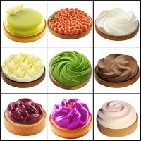 Meibum Silicone Cake Molds Brownie Mousse Moulds Stainless Steel Tart Ring Bakeware Set Pastry Tray French Dessert Baking Tools Bag Accessories