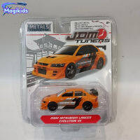 Jada 1:64 JDM 2002 MITSUBISHI LANCER EVOLUTION จาก VII Diecast Kereta Logam Mainan Kereta untuk Koleksi Kanak-Kanak