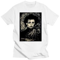 EDWARD SCISSORHANDS เสื้อยืด Tim Burton Johnny Depp Goth 2023แบรนด์คุณภาพสูงเสื้อยืดแขนลำลองขาสั้นคอกลมแฟชั่นพิมพ์ลาย100% เสื้อคอกลมฤดูร้อนใหม่คอกลมเสื้อคอกลม