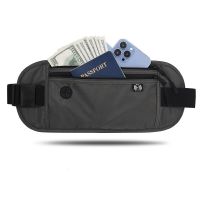 Outdoor Sports Jogging Chest Pack Waist Bag Invisible Travel Waist Pack Pouch for Passport Money Belt Bag Hidden Security Wallet Running Belt