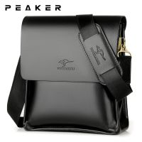 Peaker Luxury Brand Business Messenger Bag Men Leather Crossbody Bags For Men Shoulder Bags Male Black Brown Casual Sling Bag