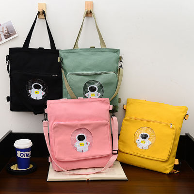 Canvas Tuition Bag Student Handbag Shoulder Bag Schoolbag Crossbody Bag Backpack Large Capacity Bag Korean Big Bag