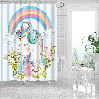 Custom 3D Personality Shower Curtain Polyester Fabric Bath Curtain Waterproof With Hook Decoration Bathroom Curtain